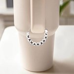 Personalized Metal Heart 1-9 Letter Beads Tumbler Charm for Stanley Tumbler Accessories Christmas Birthday Gift for Family Friend