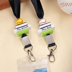Personalised Volleyball Basketball Apple Books Lanyard with Name Thanks Gift Appreciation for PE Teacher