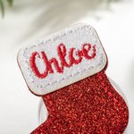 Personalizzato Arco Natale Badge Reel con ricamo Nome Ufficio Accessori Regalo di Natale per infermiera insegnante collega