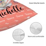 Personalisierte Cartoon-Charakter Geburt Blume Bouquet werfen Kissenbezug mit 1-8 Namen Home Decor Geburtstag Geschenk für Mädchen Frauen