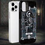 Personalised Gothic Skeleton Book Black or Clear Phone Case for iPhone Birthday Halloween Gift for Gothic Lovers Readers