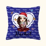 Personalisierte Cartoon-Charakter Geburt Blume Bouquet werfen Kissenbezug mit 1-8 Namen Home Decor Geburtstag Geschenk für Mädchen Frauen