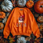 Personalisierte Spooky Horror Mama Crewneck T-shirt Sweatshirt mit 1-4 Kind Namen Halloween Party Geschenk für Mama Familie