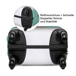 Personalisierte Mehrfarbige Gepäck-Schutzhülle mit Foto und Namen Kofferhülle Geburtstag Reisezubehör Geschenk für Urlaub-Liebhaber