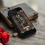 Personalised Gothic Skeleton Book Black or Clear Phone Case for iPhone Birthday Halloween Gift for Gothic Lovers Readers