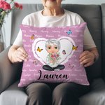 Personalisierte Cartoon-Charakter Geburt Blume Bouquet werfen Kissenbezug mit 1-8 Namen Home Decor Geburtstag Geschenk für Mädchen Frauen