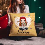 Personalisierte Cartoon-Charakter Geburt Blume Bouquet werfen Kissenbezug mit 1-8 Namen Home Decor Geburtstag Geschenk für Mädchen Frauen