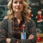 Personalizzato Arco Natale Badge Reel con ricamo Nome Ufficio Accessori Regalo di Natale per infermiera insegnante collega