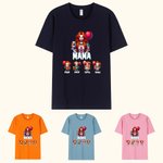 Personalisierte Spooky Horror Mama Crewneck T-shirt Sweatshirt mit 1-4 Kind Namen Halloween Party Geschenk für Mama Familie