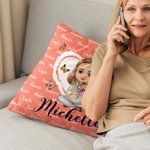 Personalisierte Cartoon-Charakter Geburt Blume Bouquet werfen Kissenbezug mit 1-8 Namen Home Decor Geburtstag Geschenk für Mädchen Frauen