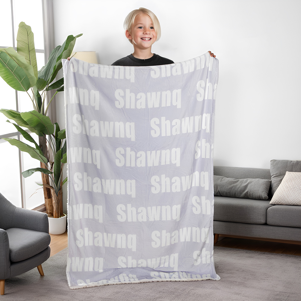 Personalised Name Blanket for Kids, Nursery Decor Baby Shower Gift