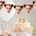 Personalized Portrait Photo Bunting Banner Paper Cut with Hanging Rope Birthday Party Decor Gift for Friends Family