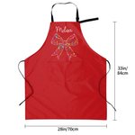 Tablier de cuisine ajustable avec nom et grandes poches Anniversaire Noël Cadeau de cuisine pour femmes