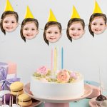 Personalized Portrait Photo Bunting Banner Paper Cut with Hanging Rope Birthday Party Decor Gift for Friends Family
