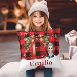 Taie d'oreiller personnalisée avec nom et prénom Cadeau de décoration d'intérieur pour la famille