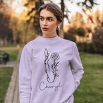 Personalized Multicolor Line Horse Birth Flower Sweatshirt Hoodie with Name Birthday Anniversary Gift for Friend Family