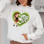 Personnalisé Grand Sis Mid Sis Lil Sis Y2K Heart Cartoon Girl T-shirt Sweatshirt Hoodie with Name Birthday Friendship Gift for Besties Women