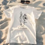 Personalised Multicolour Horse Birth Flower 100% Cotton T-shirt with Name Birthday Gift for Horse Lover