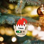 Spersonalizowany świąteczny magnes na lodówkę z imieniem i nazwiskiem Przełącz na Naught lub Nice Świąteczny prezent dla dzieci