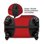 Personalized Colorful Christmas Lights Coquette Bow Name Luggage Protective Cover Fits 18-32 Inches Suitcase Travel Accessories Gift for Travel Lovers