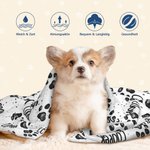 Personalisierte Niedliche Weiche Haustierdecke mit Pfotenabdruck und Namen Geburtstag Weihnachten Geschenk für Katze- und Hundbesitzer Tierliebhaber