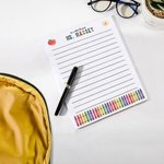 Personalised Crayon Apple Name 40 Pages A4 Tear-off Lined Blank Notepads To Do List for Office Work Writing Appreciation Birthday Gift for Teacher