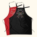 Tablier de cuisine ajustable avec nom et grandes poches Anniversaire Noël Cadeau de cuisine pour femmes