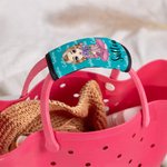 Personalized Birth Flower Cartoon Character Luggage Handle Wraps with Name Set of 2 Travel Accessories Birthday Gift for Travel Lovers