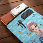 Couverture de livre personnalisée avec 1-8 noms Anniversaire Noël Cadeau pour femme Book Bookworm