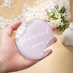 Personalised Pearl Acrylic Hanger Tag with Title and Name Wedding Bachelorette Party Bridal Shower Gift for Bride Bridesmaid Groomsman