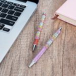 Personalised Colourful Glitter Dalmatian Dots Retractable Ballpoint Pen with Name Birthday Appreciation Gift for Teacher Student