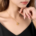 Personalised Zodiac Constellation Birthstone Necklace Birthday Gift for Women