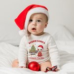 Personalised Cute Cartoon Character Christmas Tree 100% Cotton Baby Bodysuit with Name Christmas Baby Shower Gift for Baby