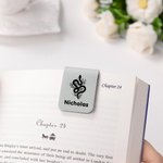Personalizzato floreale serpente magnetico in pelle clip segnalibro con nome lettura cancelleria forniture regalo di compleanno per i topi di biblioteca amanti serpente