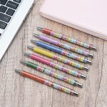 Personalised Colourful Glitter Dalmatian Dots Retractable Ballpoint Pen with Name Birthday Appreciation Gift for Teacher Student
