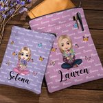 Couverture de livre personnalisée avec 1-8 noms Anniversaire Noël Cadeau pour femme Book Bookworm
