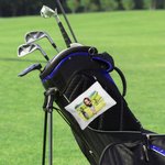 Personalized Lawn Cartoon Character Wristlet Linen Golf Ball Storage Bag with Name Sports Accessories Birthday Gift for Golfers Golf Players