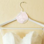 Personalised Pearl Acrylic Hanger Tag with Title and Name Wedding Bachelorette Party Bridal Shower Gift for Bride Bridesmaid Groomsman
