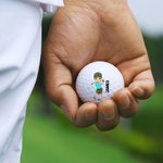 Personalisierter Doppelseitiger Cartoon-Charakter Golfball mit Namen Weihnachten Geburtstag Vatertag Geschenk für Golfer Golfliebhaber
