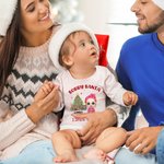 Personalised Cute Cartoon Character Christmas Tree 100% Cotton Baby Bodysuit with Name Christmas Baby Shower Gift for Baby