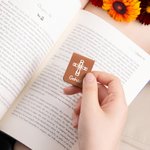 Personalised Stylish Cross Magnetic Leather Bookmark Clip with Name Multiple Colours Available Birthday Christmas Gift for Book Lover Reader