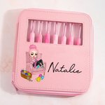 Personalised Hair Ball Needlework Cartoon Girl with Name Birthday Gift for  Crochet Lovers Women