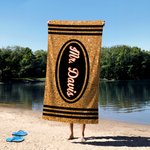 Personalisierte Oversized Crayon Faux Glitter Quick Dry Strandtuch mit Namen Teacher's Day Sommerurlaub Accessoire Geschenk für Lehrer