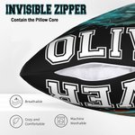 Taie d'Oreiller Personnalisée avec Nom Numéro à Motif Balle de Sport Bourrage à Choix Cadeau Anniversaire Noël pour Amateur de Sport de Balle