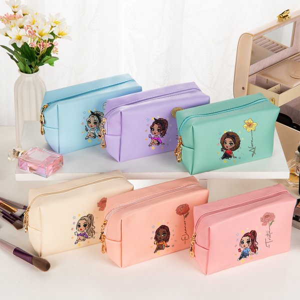 Trousse de maquillage personnalisée pour fille avec nom Anniversaire Cadeau de mariage pour filles Femmes