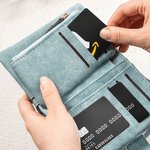 Portefeuille en cuir plié avec porte-cartes et nom Cadeau d'anniversaire pour les femmes