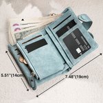 Portefeuille en cuir plié avec porte-cartes et nom Cadeau d'anniversaire pour les femmes