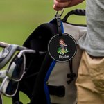 Personalised Cartoon Character PU Leather Golf Tee Holder Storage Bag with Name Golf Accessory Birthday Gift for Golfer Golf Player
