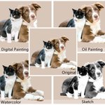 Personligt kuddfodral med foto av husdjur med namn Minnesmärke Sympatigåva för katt- och hundälskare