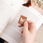 Personalised Birth Butterfly Magnetic Leather Bookmark Clip with Name Reading Stationery Supplies Birthday Gift for Women Bookworms